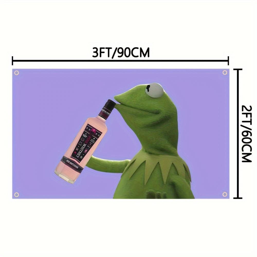 

VIKAMA Fun Frog Drinking Beverage Tapestry University Dormitory Decoration Bedroom And Living Room Wall Decoration 74x94cm(29x37in)