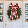 Christmas Decoration Lattice Three-Color Ribbon Bow Christmas Ornaments Xmas Tree Decoration