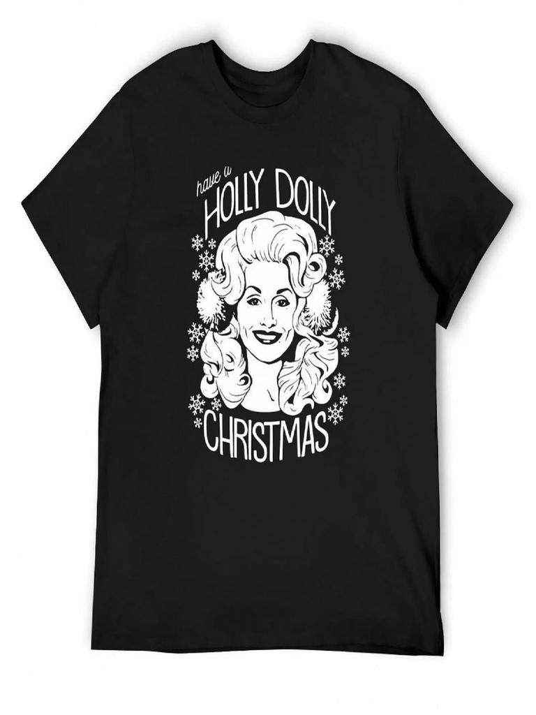 Holly Christmas T-Shirt Custom T Shirt Vintage Graphic Tee Cotton Graphic Tees Heavyweights Oversized T Shirt unisex