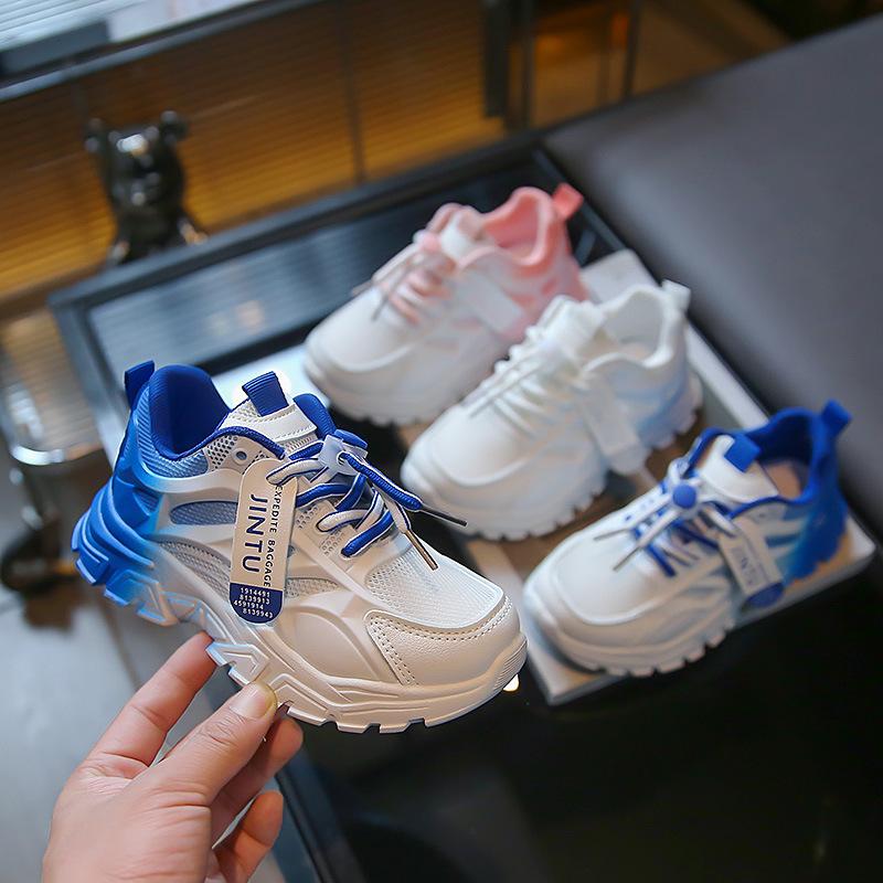 Classmates Girls Sneakers 2025 Autumn Breathable and Lightweight Children's Double Mesh Shoes Girls Daddy Little White Shoes Middle-aged and Older C