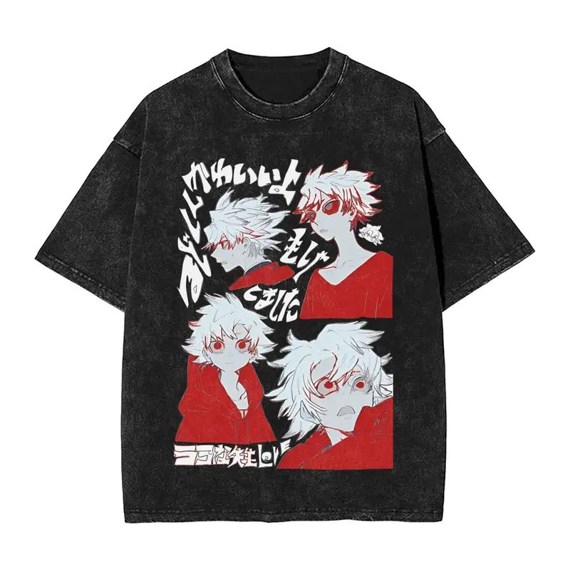 Rudo Gachiakuta Clothing Men Women Short Sleeve Manga T-shirts Vintage Washed T Shirt Casual Cotton Tee Harajuku Male Tshirt
