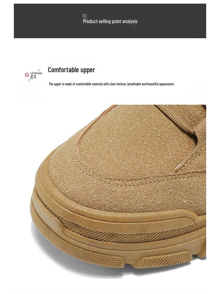 Męskie oddychające buty robocze antypoślizgowe - Konstrukcja odporna na ścieranie i casualowy sportowy design skate