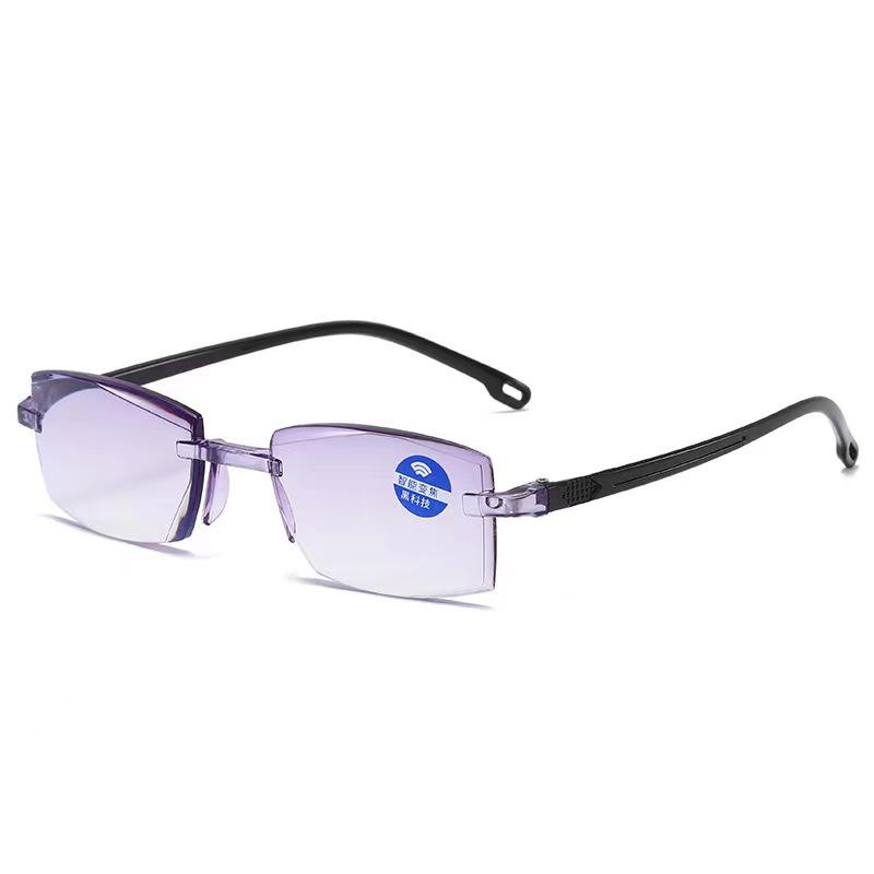 SmartZoom Rimless Reading Glasses with Auto Diopter & Blue Light Filter