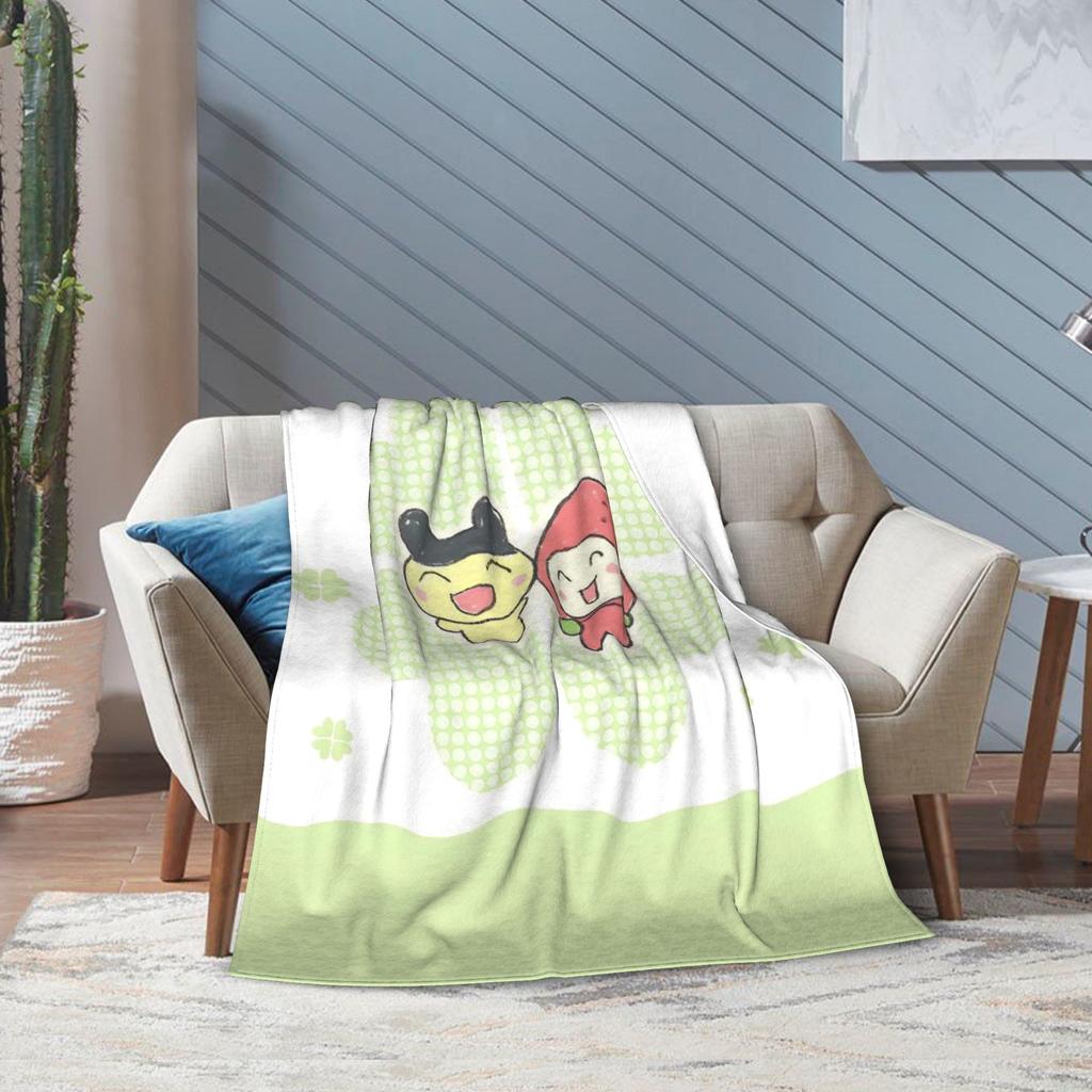 Tamagotchis Blanket Cover Velvet Cartoon Lightweight Throw Blanket for Bed Bedroom Quilt