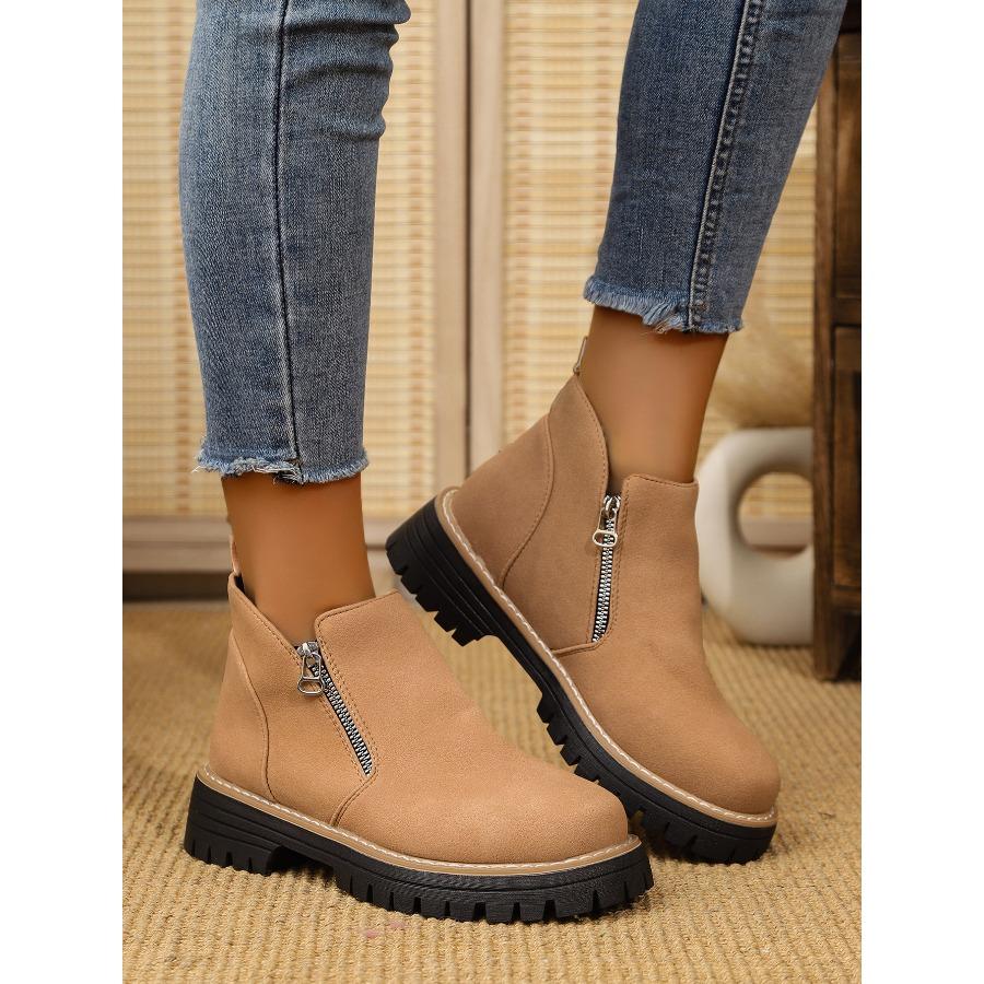 Plus Size Casual Ankle Boots for Women Fall/Winter 2025 High-Top Casual Fashion Ankle Boots for Women