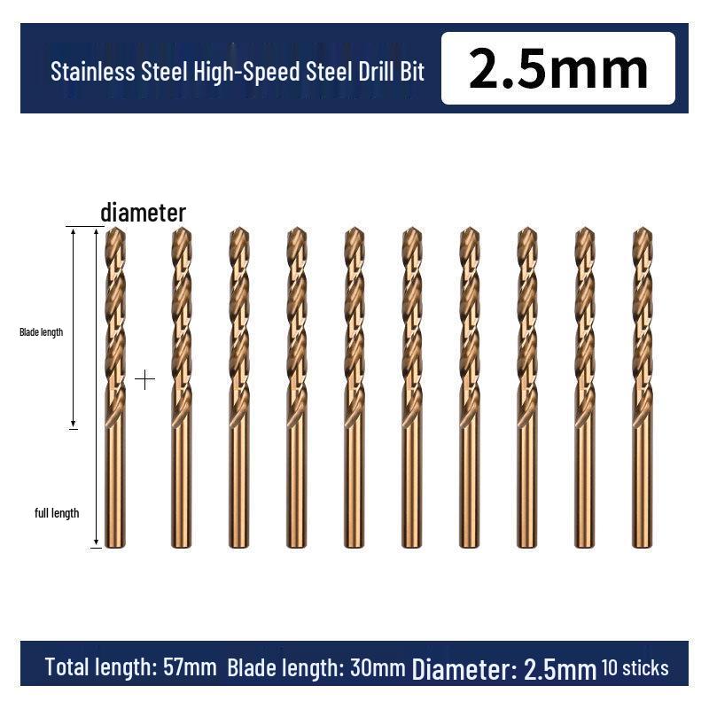 Cobalt Twist Drill Bit for High-Hardness 304 Stainless Steel and Metal