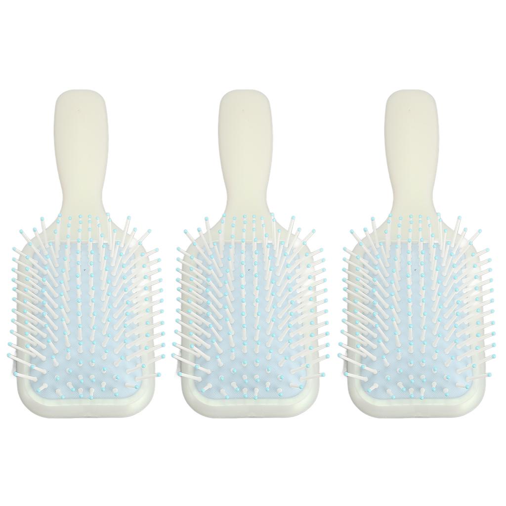 3pcs Paddle Hairbrush Silicone Hairdressing Massager Portable Detangling Paddle Brush for Women