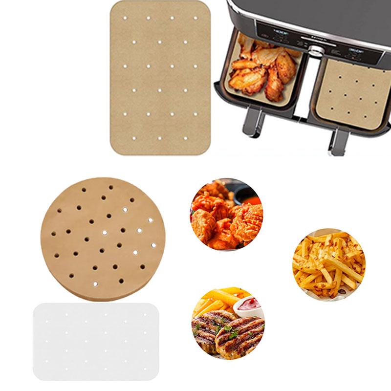 Air Fryer Parchment Paper Liners Non Stick Heat Resistant Round and Square Baking Paper for Air Fryers Steamers and Ovens