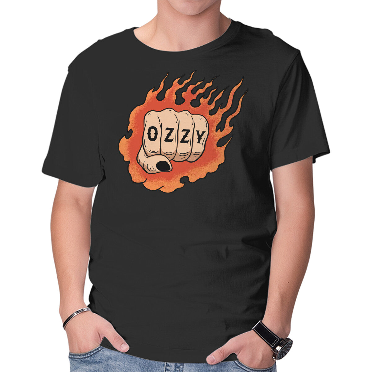 Unisex Crew Neck T-Shirt Rip Ozzy Graphic Short Sleeve Casual Tee XXXXL