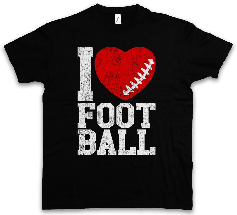 I Love Football III T-Shirt Hearts Heart Love Addicted Addiction Ball Foot