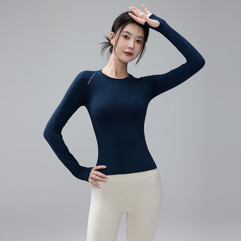 Women's Quick-Dry Slim Fit Long Sleeve Fitness Top for Autumn/Winter