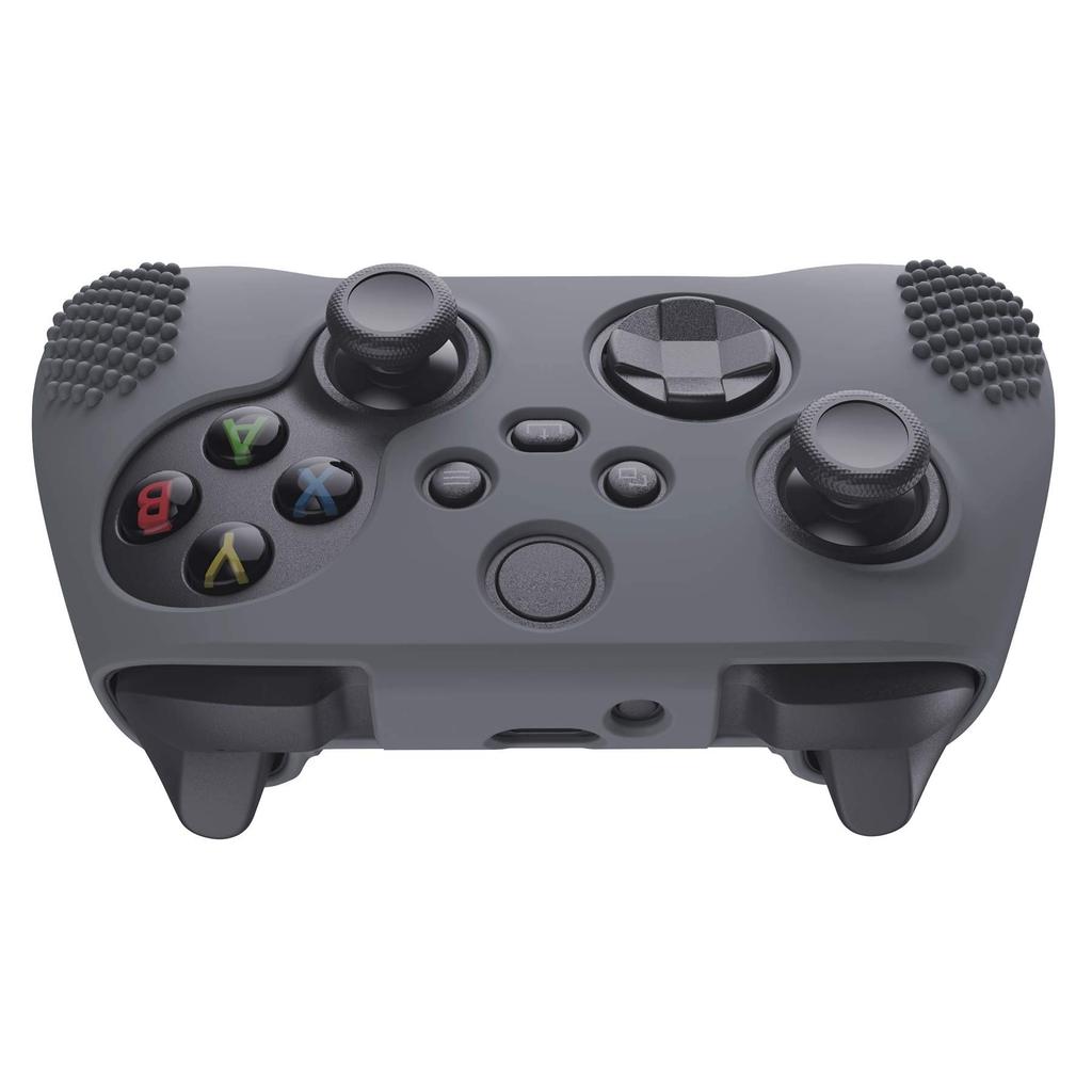 eXtremeRate PlayVital 3D Studded Xbox Series Controller Silicone Cover Skin with 6 Black Thumb Grip Soft Rubber Case Protector for Xbox Core Wireless