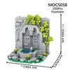 MOC Middle Ages Military Ladder Gate Siege Vehicle Watch Tower Building Block Battlefield War Street View Toys For Children Gift