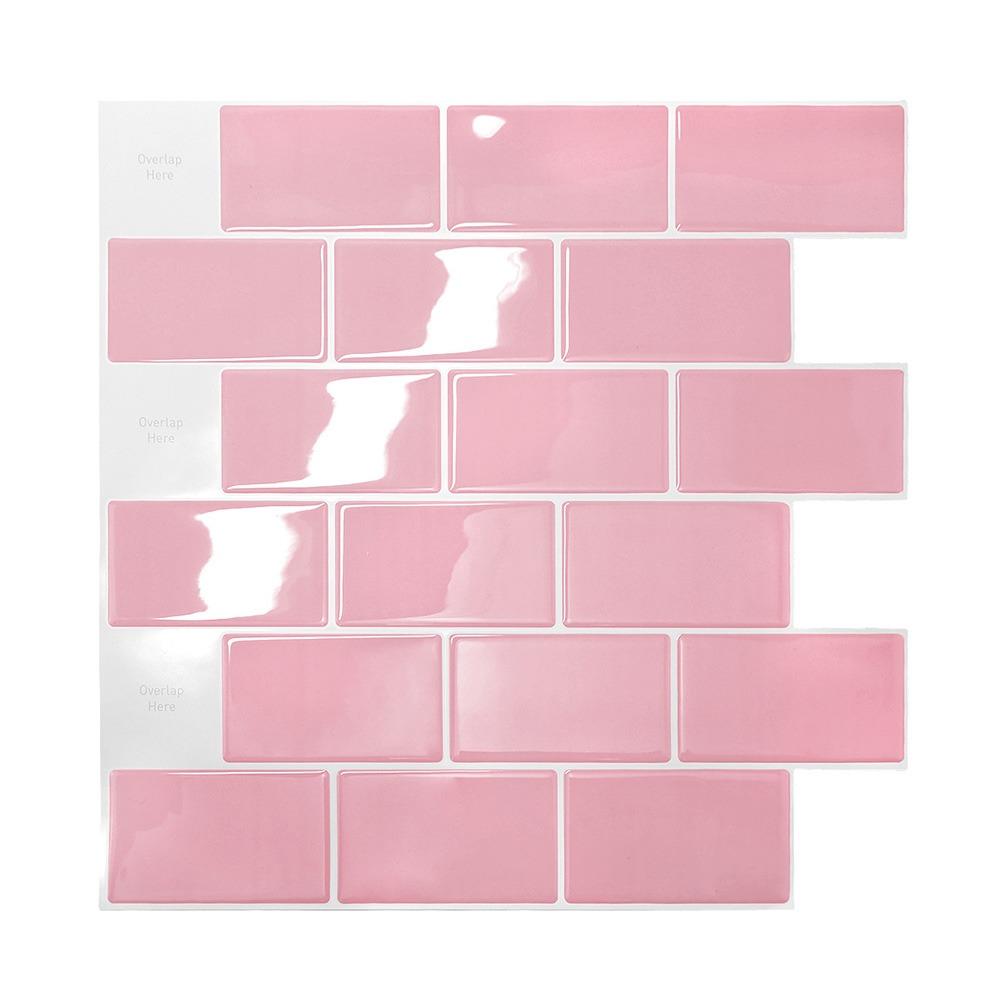 Self-adhesive 3D Stereo Wall Stickers Waterproof Oil Proof Backsplash Wall Decals Brick Design Moisture-proof