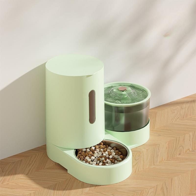 

Электрический дозатор воды для домашних животных, автоматическая кормушка, большая емкость, разделение сухой и влажной воды, интегрированная система подачи воды и корма для кошек и собак, питьевая вода 43.3*15.7*25.5 cm