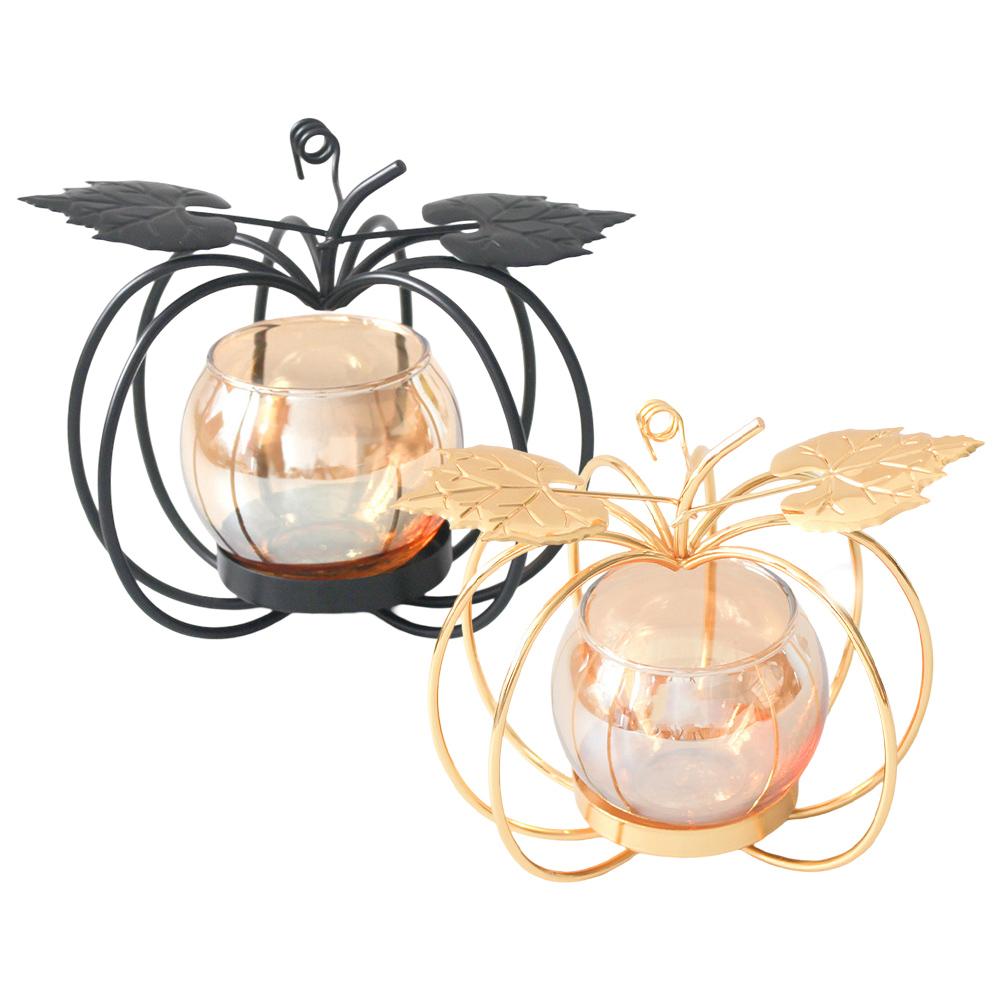 Home Decor Christmas Candle Holder Gold Black Candle Holder Lightweight Iron Stylish Statement Decoration Supplies