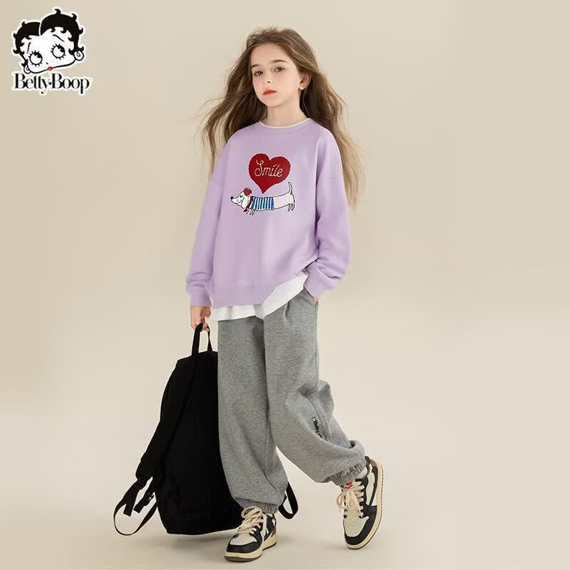 Betty Girls Korean Fashion Cartoon Sweatshirt S