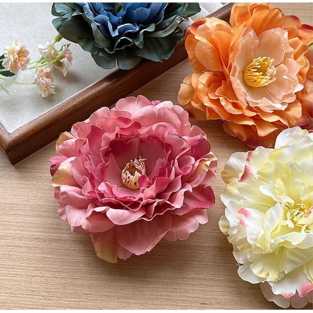 Simulation Flower Hair Clip 14cm Girl Hairpins Fashion Brooch Pin  Wedding Headwear