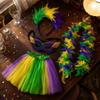Women's Party Costume Set with Headband, and Skirt - 7