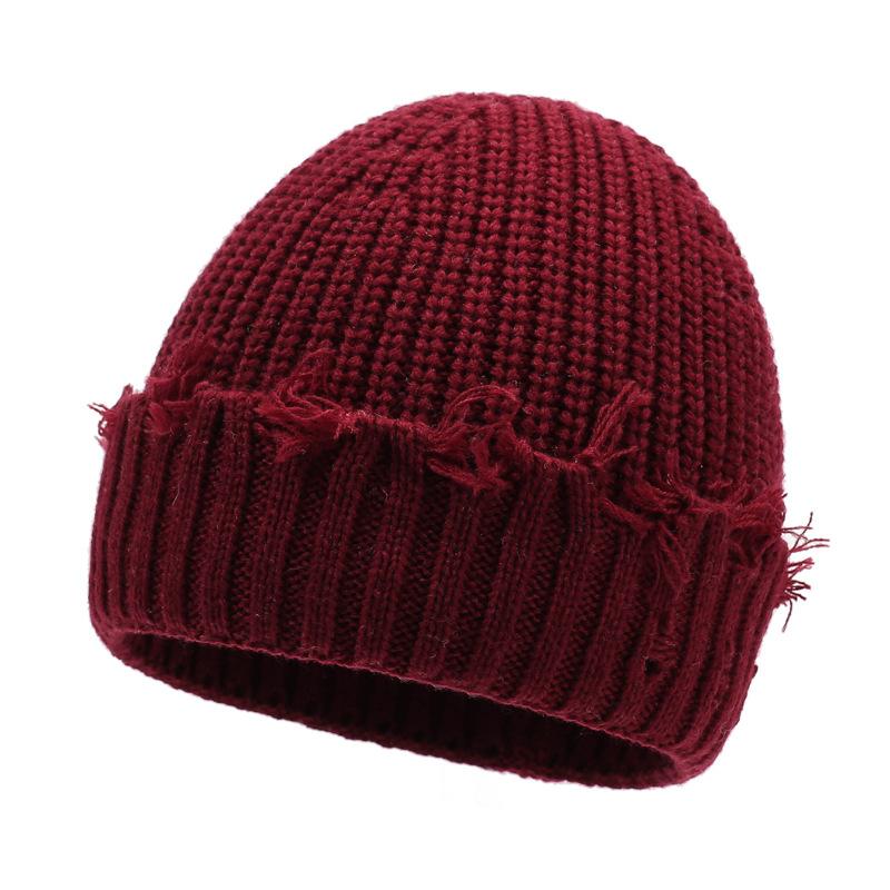 Autumn Winter Hole Knitted Warm Men Women Ear Guard Head Knitted Cap