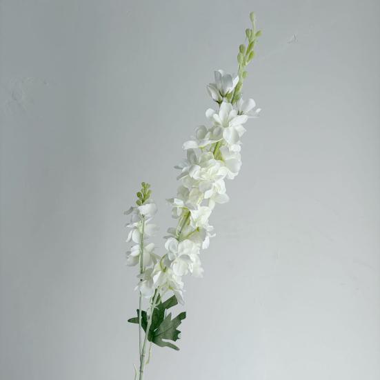 4 Pcs Artificial Delphinium Flower for Vase Filler 33.46 Inch Long Stem Fake Larkspur Flower Faux Silk Bouquet for Wedding Home Decor Floral