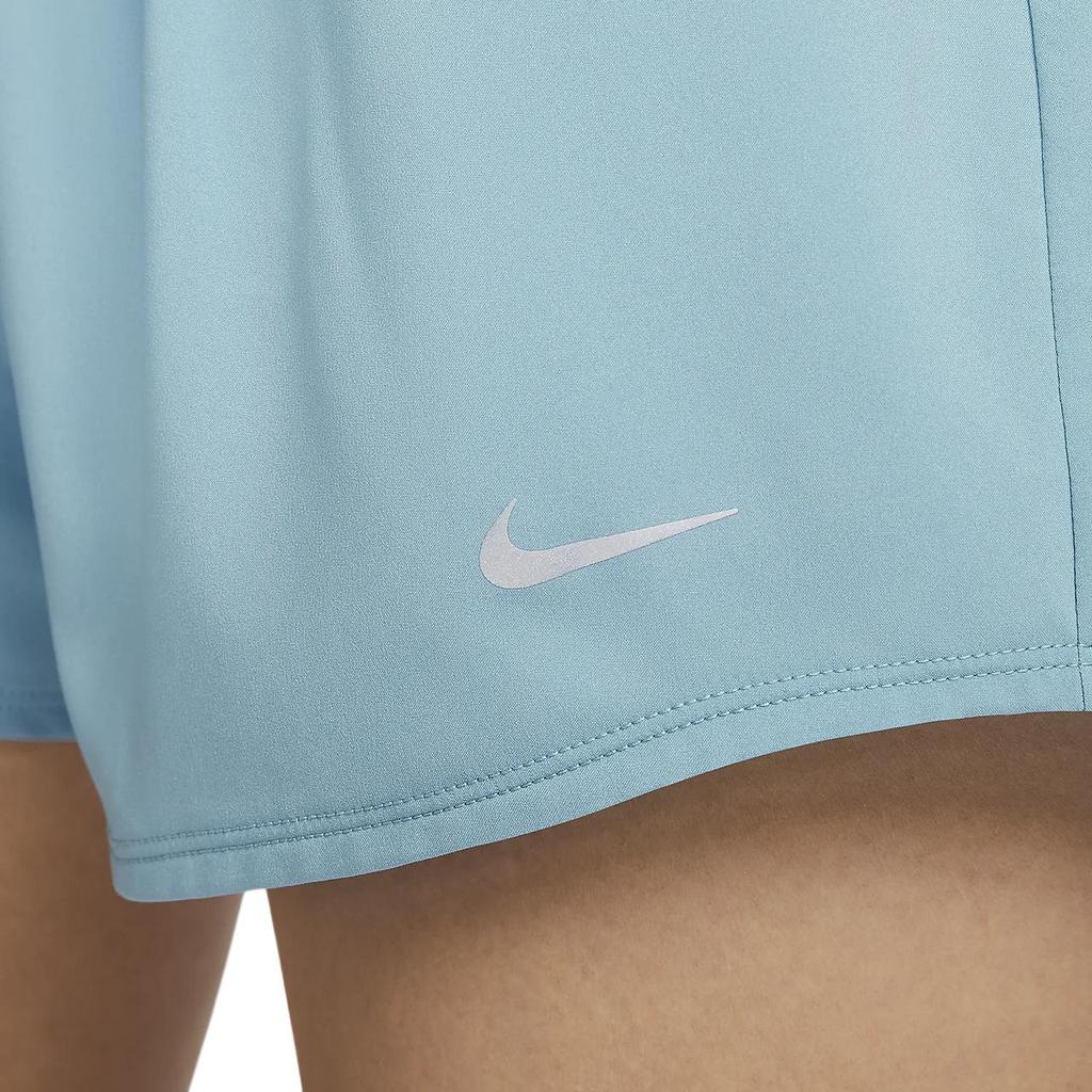 Nike Dri-FIT One Mid-Rise Lined Comfortable Three-Quarter Casual Shorts Women shorts Denim-Blue Green DX6011-464