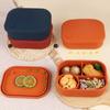 Silikon-Lunchbox für die Mikrowelle, Heizung, Crisper-Aufbewahrungsbox, tragbare, versiegelte Lunch-Bento-Box mit Gitter, verhindert Gerüche, Lebensmittel-Lunchbox