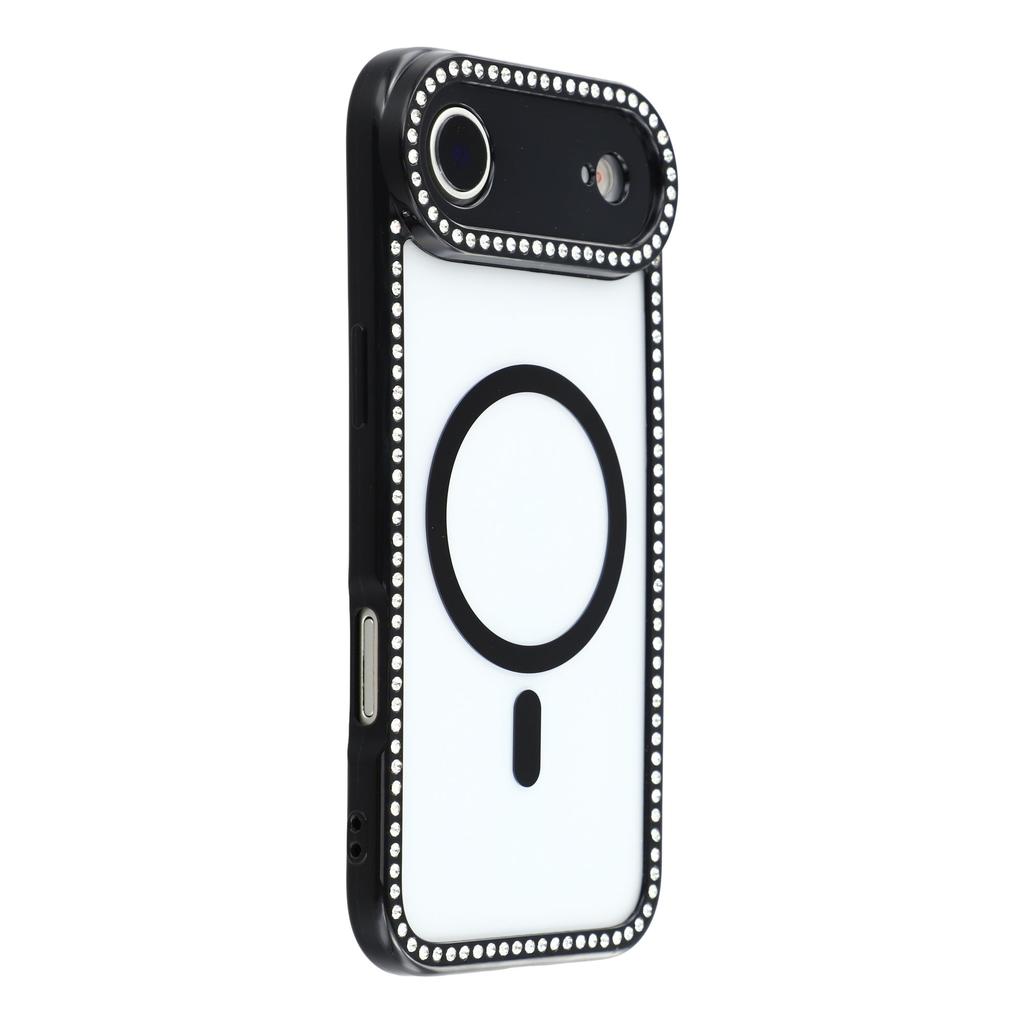 Etui na iPhone'a Air Kompatybilne z MagSafe Błyszcząca dekoracja z cyrkonii TPU+PC Przezroczysty pokrowiec na tył telefonu