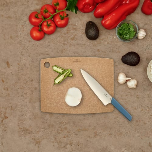VICTORINOX Cutting Board, Dishwasher Safe, Heat Resistant, Camping, Wood, Made in the USA, Epicurean Kitchen Series, Large, Brown, 7.4122