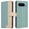 BINFEN COLOR BF33 For Google Pixel 9 Case Color Splicing Leather Cover with RFID Blocking
