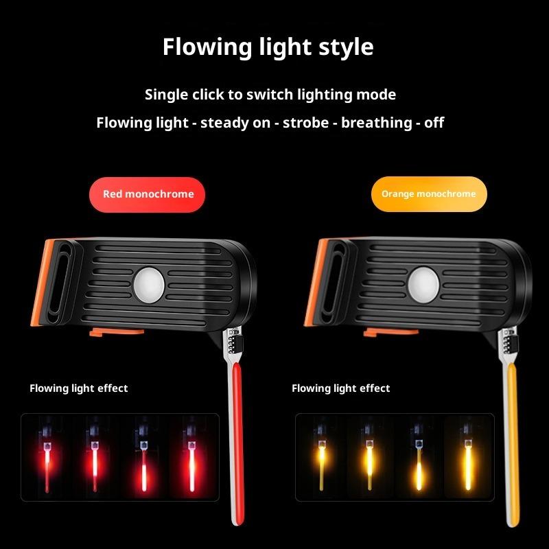 Fahrrad Rückleuchten Fließendes Wasser USB-Laden Mountainbike Lichter Nachtfahrten Rennrad Fahren Hervorhebung Kreative Ausrüstungszubehör