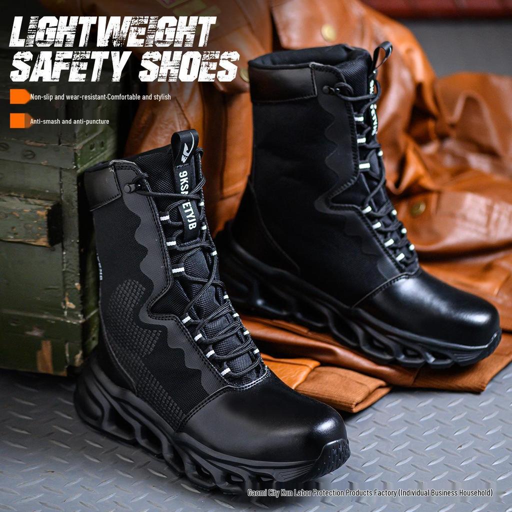 Men's Breathable Water-Resistant Anti-Smash High-Top Work Boots