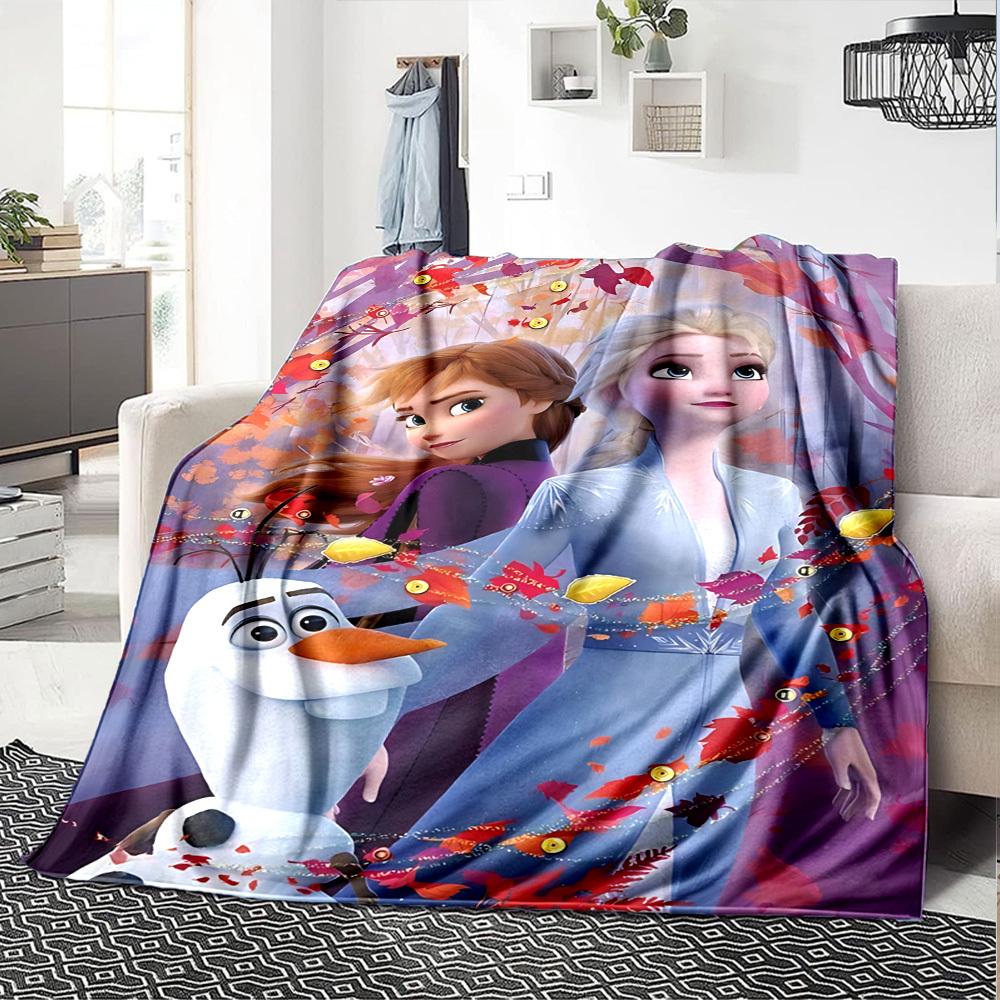 1 pezzo Coperta Frozen II Leggero Plaid in Flanella per Divano Letto Viaggio Campeggio Soggiorno Ufficio Divano Sedia