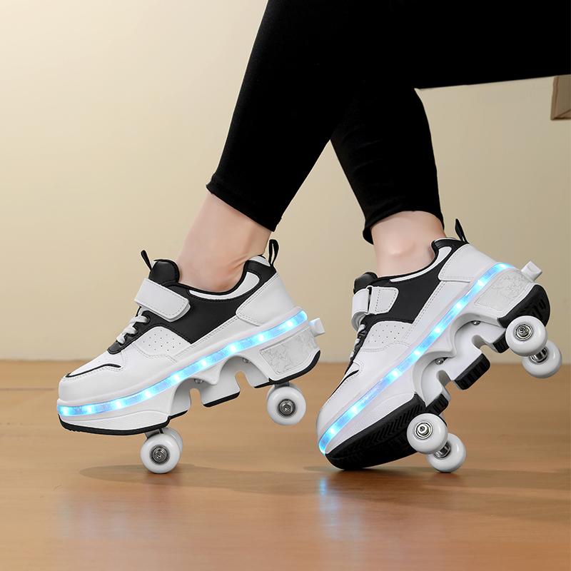 Adult/Kids Roller Roller Shoes Luminous Skating Shoes Kids Glowing Sneakers Luminous Sneakers
