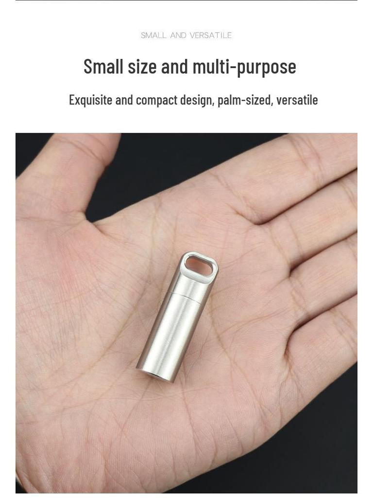 Waterproof Stainless Steel Mini Pill Box - Portable, Moisture-Proof Travel Medication Container