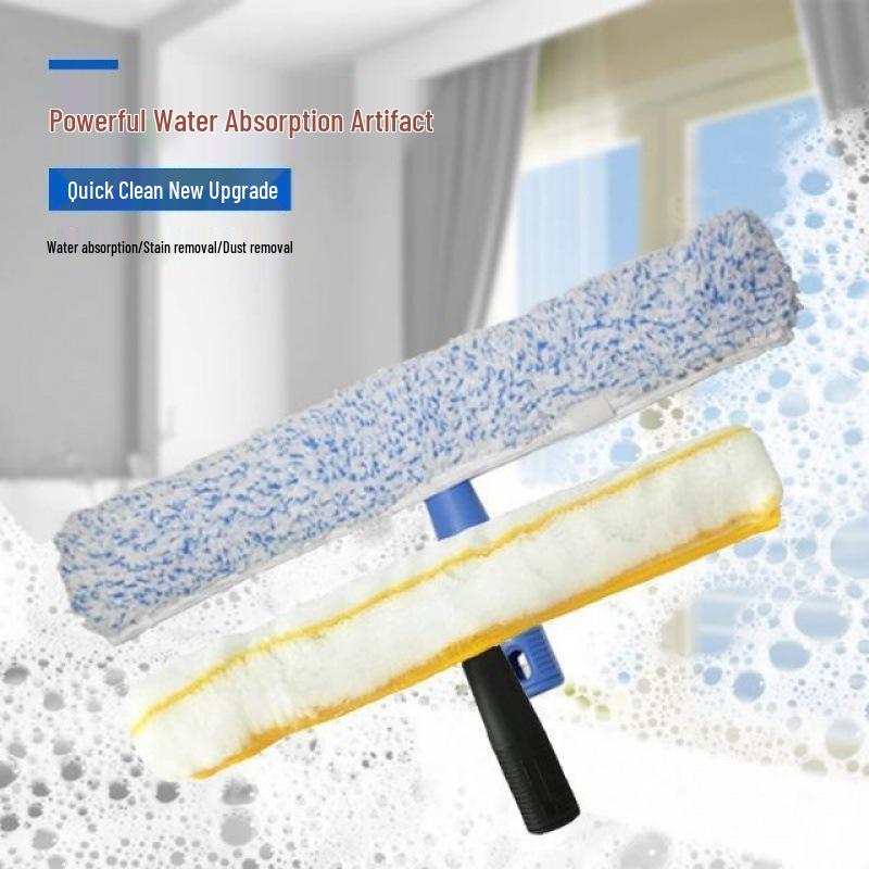 Blue Thickened Water Applicator Mop Head for Skin and Glass Cleaning Tool