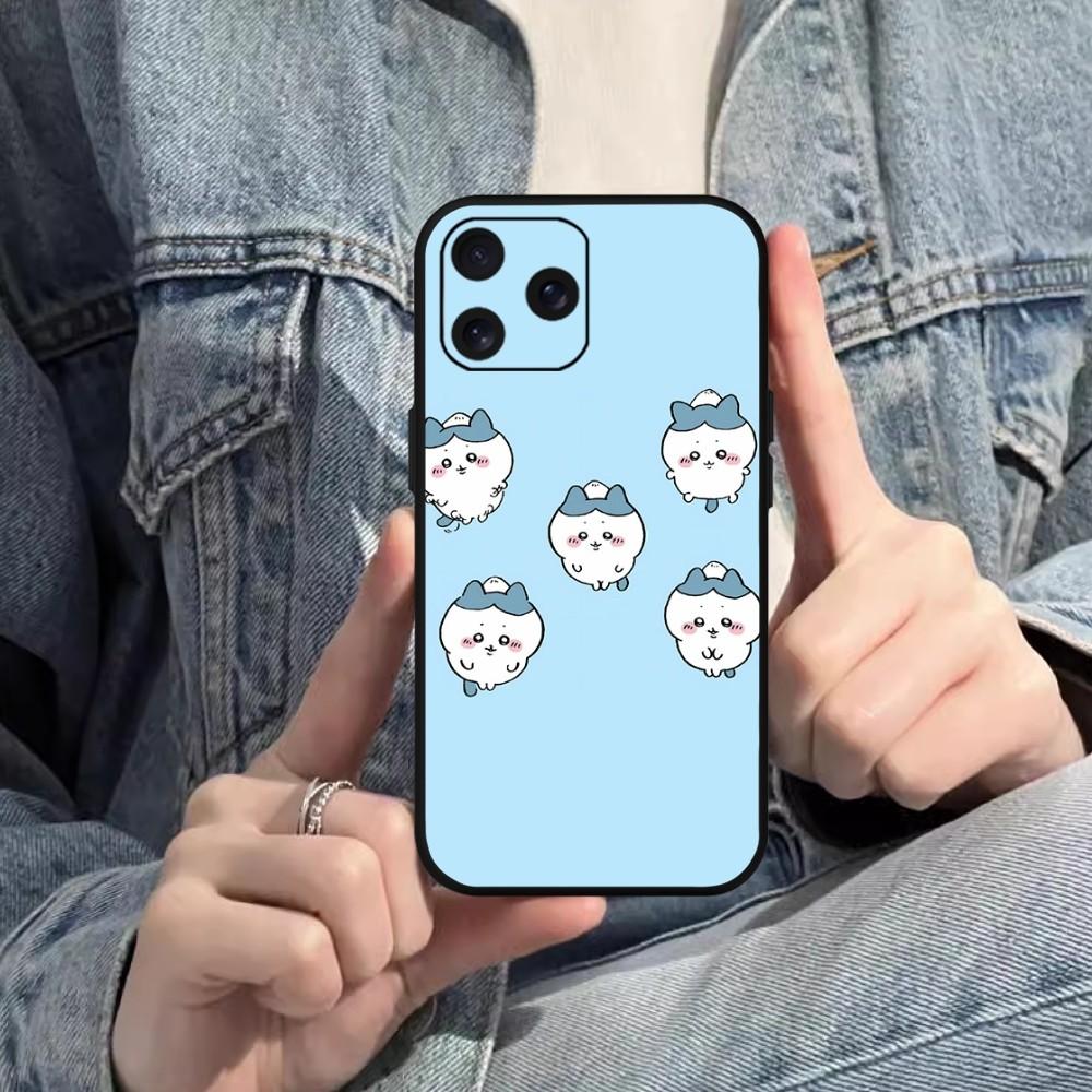 C-Chiikawa H-Hachiware Phone Case For Xiaomi 10 12 Poco M3 X3 Nfc Redmi 10 11S Lite Ultra 4G 5G Black Soft Shell