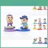 Adorable Crayon Shin-chan Figurine Set For Desktop Car Cake Decoration Collectible Pvc
