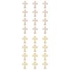12Pcs Wooden Crosses for Crafts with Hole Jesus Ornament Wood Tags Hanging Cross Ornament Unfinished Cross for Decoupage
