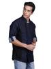 Modern Denim Chef Jacket with Breathable Mesh Sides, Unisex Roll-Up Sleeve Chef Coat, Asymmetrical Indigo Blue Black Kitchen Uniform, XS-XXL