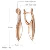 Trend Rosegoldfarben Glänzende Tropfenohrringe Für Damen Mode Kreativ Natürlicher Zirkon Einzigartig Romantisch Alltagsschmuck