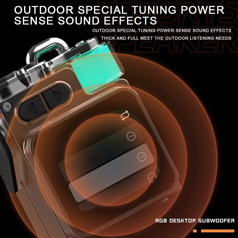 Wireless Speaker, Touch Controlled Screen Display, Compact and Portable Outdoor Speaker, Large Capacity Battery for Long-lasting Battery Life