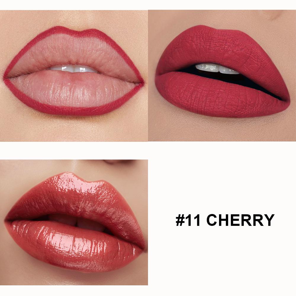 

Индивидуальный набор для губ 3-в-1: Стойкий карандаш для губ, Матовая помада, Увлажняющий блеск для губ