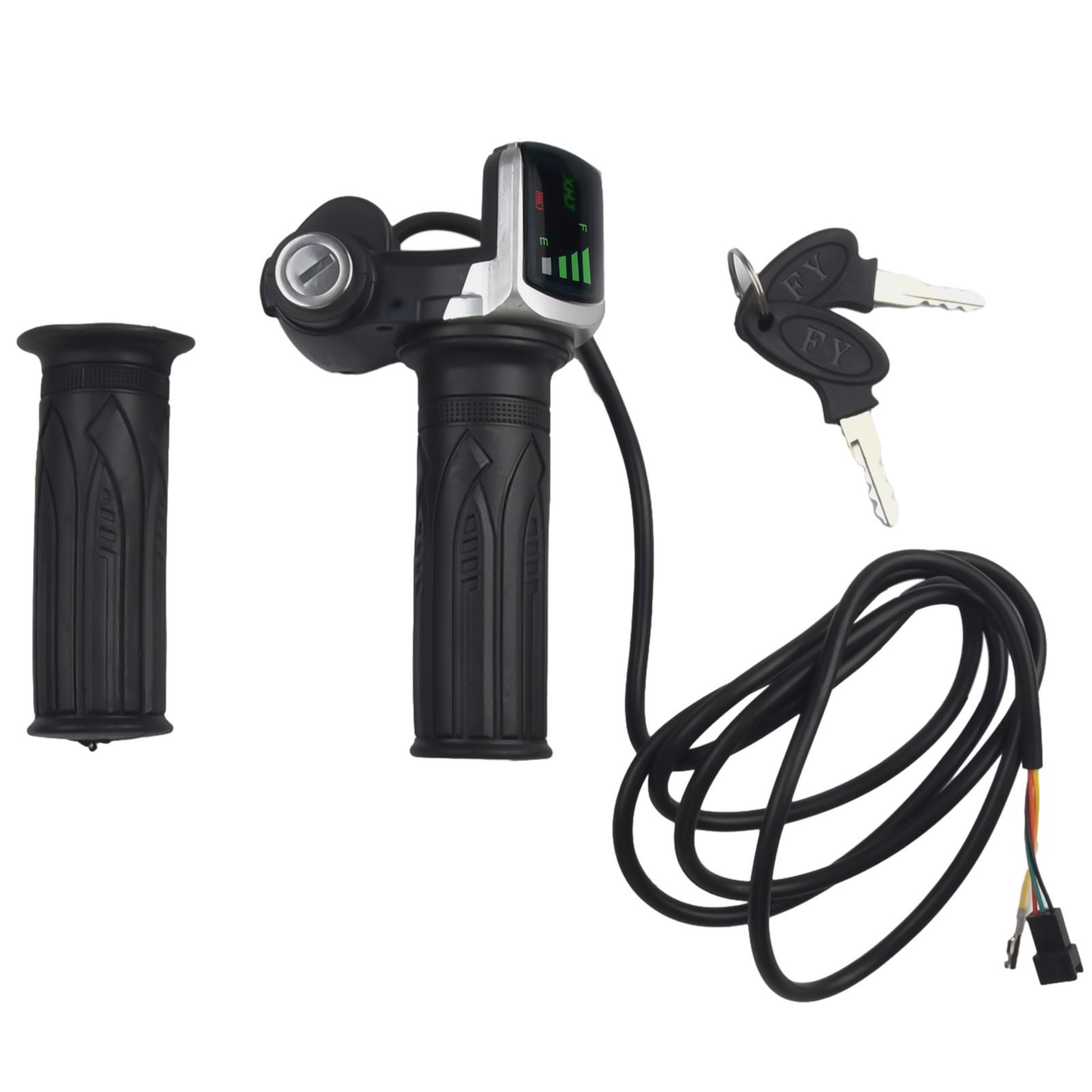 

ABS + Rubber Bicycle Handlebar Bicycle Black E-Bike 2