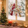 Yousheng Red Bird Suncatcher Stained Glass Bird Couple Window Wall Door Hanging Ornament Memorial Gifts for Women Couples Bird Lovers
