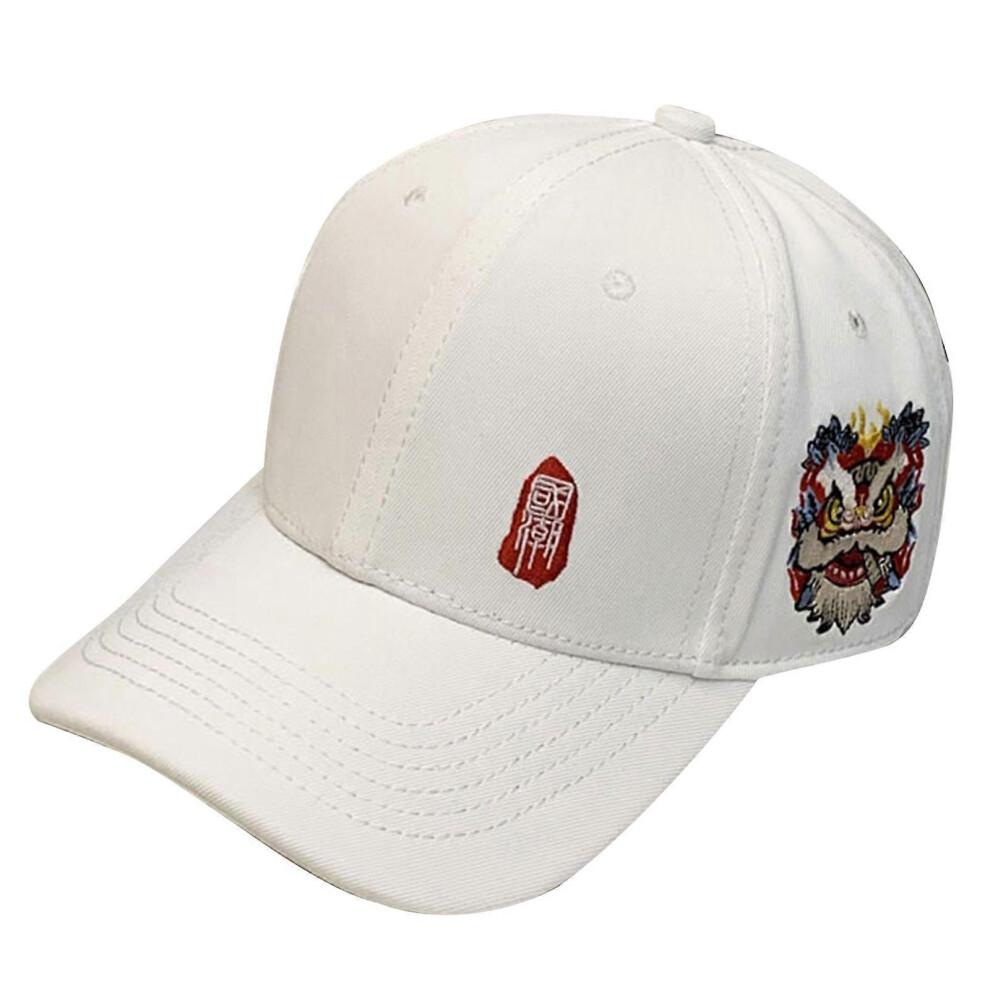 (White) 2022 New Fashion Embroidered Baseball Cap Personalized Women Men Baseball Cap Warm Keeping for Sun for Protection Studen White
