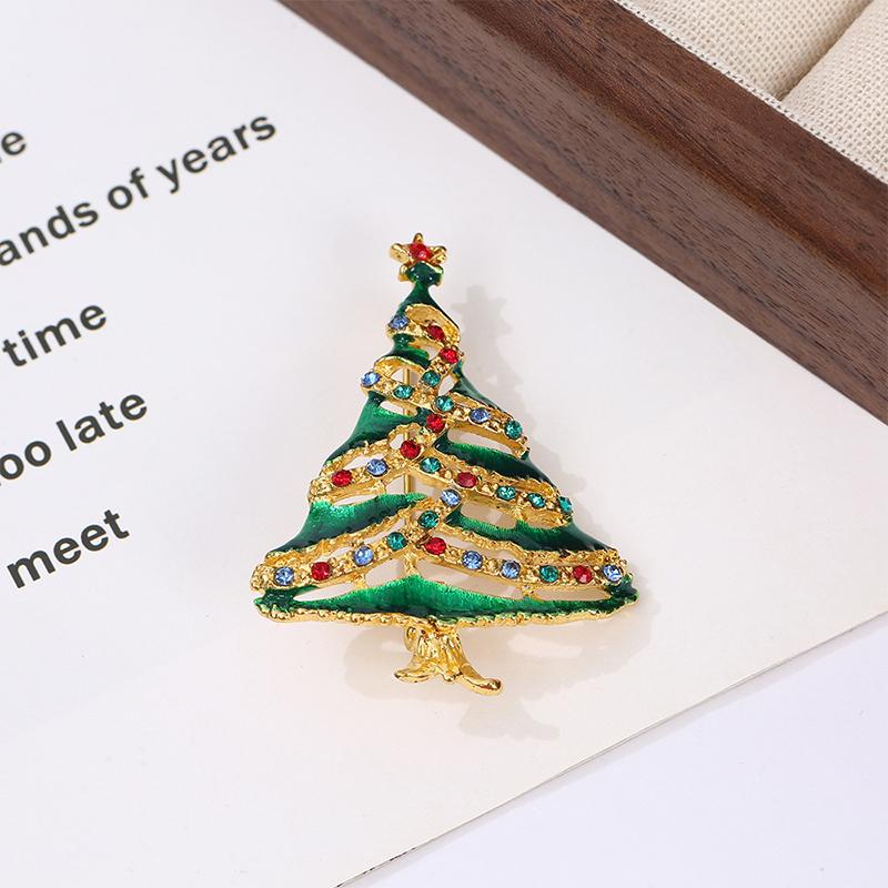 Christmas Tree Brooches For Women Unisex Plant Pins Multi-Color Available Holiday Party Accessories Gifts