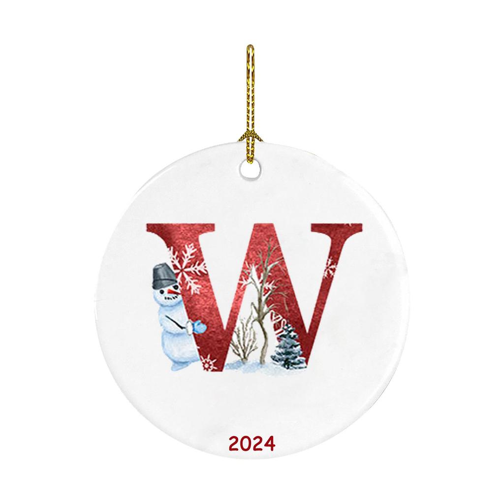 26 dopisů Santa vánoční přívěsek Akrylový přívěsek na auto vánoční ozdoba