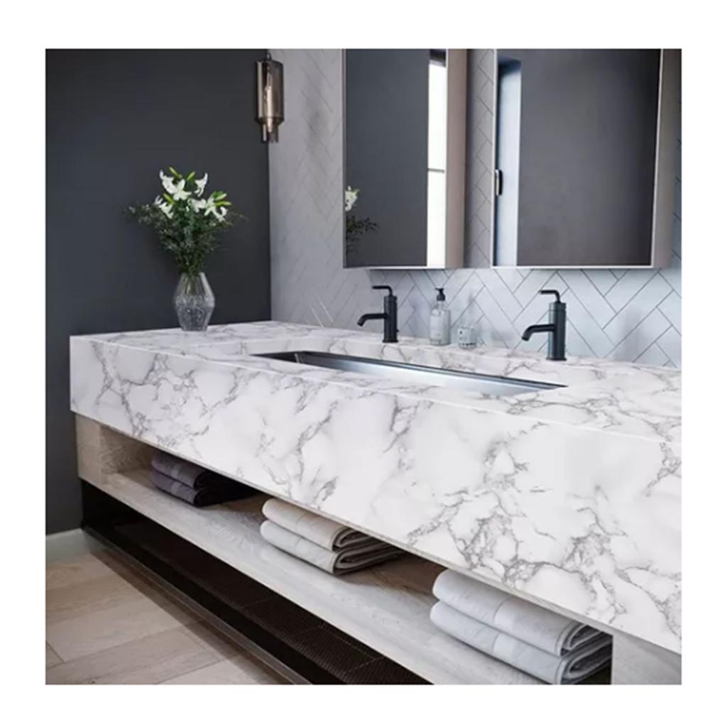 Selbstklebende Marmortapete Abziehen und Aufkleben Weiße Marmorkontakt-Wandfolie für Zuhause Wohnzimmer