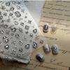 Gothic Starburst Metal Nail Art Stickers – Spicy Gold & Silver Stars, Hearts, and Crosses for DIY Nails